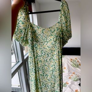 Evernew Womens US 8 puff sleeve floral dress